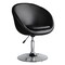 Manhattan Comfort Hopper Swivel Adjustable Height Faux Leather Chair in Black and Polished Chrome AC036-BK - alternate 2
